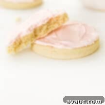 Close-up of a perfectly frosted sugar cookie