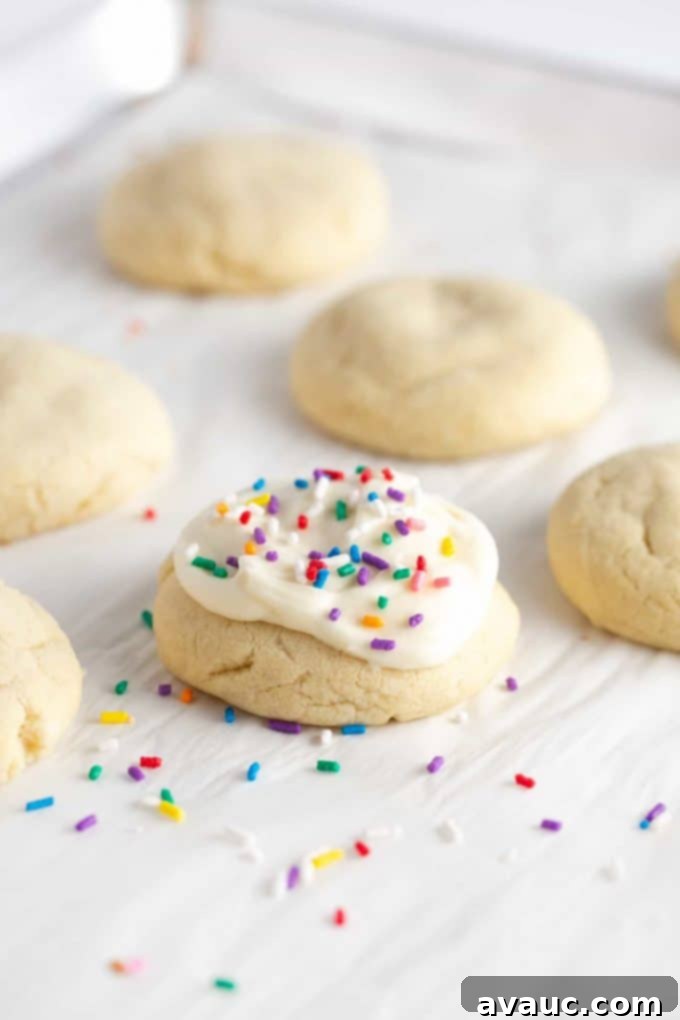 Pile of No Roll Sugar Cookies with Sprinkles