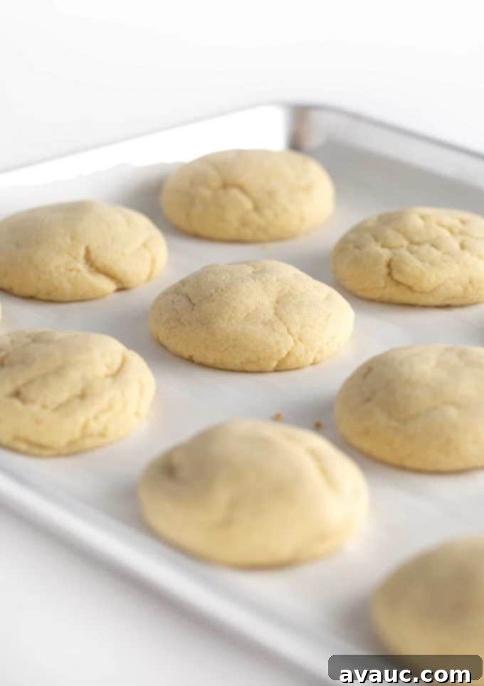 Baked No Roll Sugar Cookies Cooling