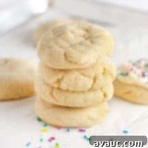 Effortless Sugar Cookies 10 Close up of a No Roll Sugar Cookie