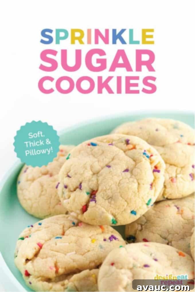Soft-Baked Sugar Cookies with Sprinkles ready for a party