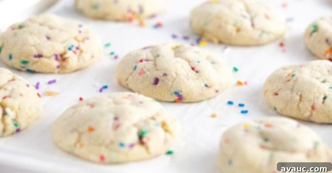 Tray of Soft-Baked Sugar Cookies with Sprinkles ready to be served