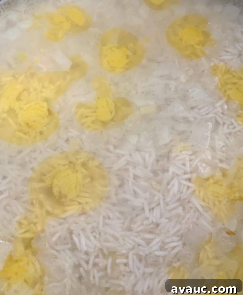 Fluffy Buttery Instant Pot Basmati Rice 5 Butter on rice #butterybasmatirice