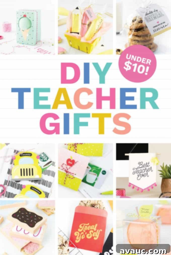 Clever Back to School Teacher Gifts Under Ten Bucks 2 Collection of easy homemade back to school teacher gifts, including gift card holders, cookies, and bath bombs.