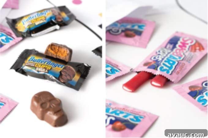 Butterfinger Skulls and Sweetart Ropes