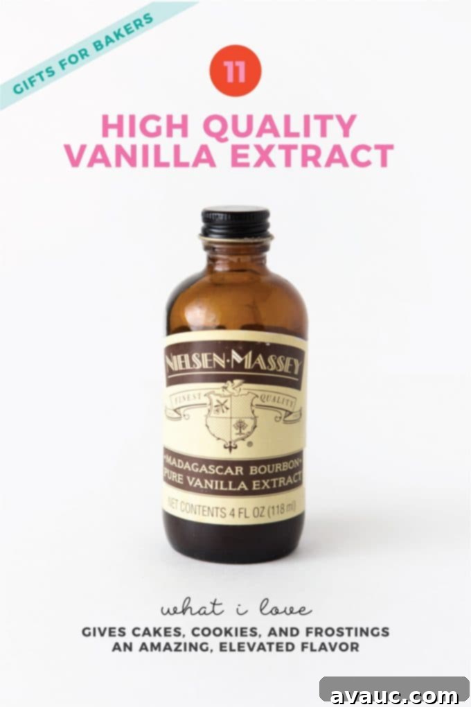 Bottle of high-quality vanilla extract with vanilla beans
