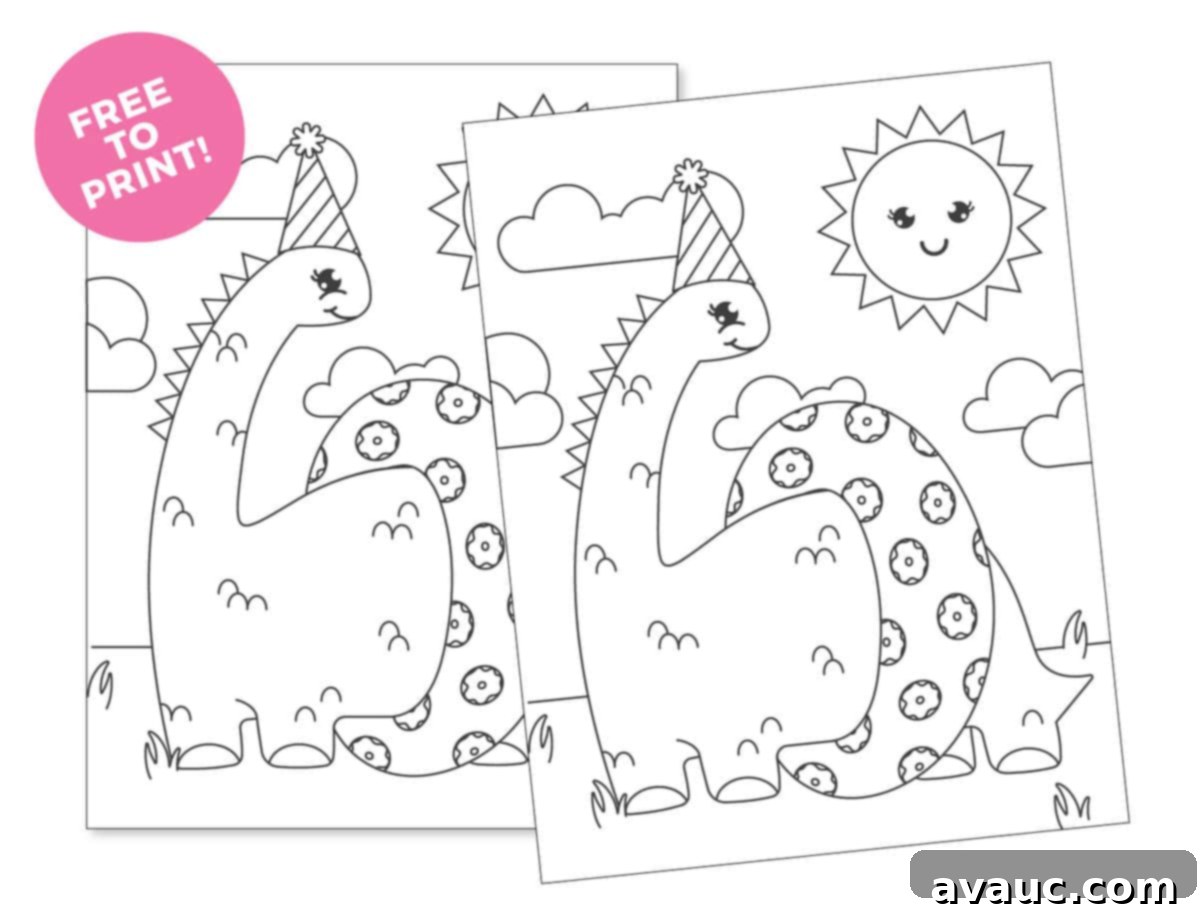 Jurassic Journey Coloring Pages 3 Free to print Printable Dinosaur Coloring Page for kids