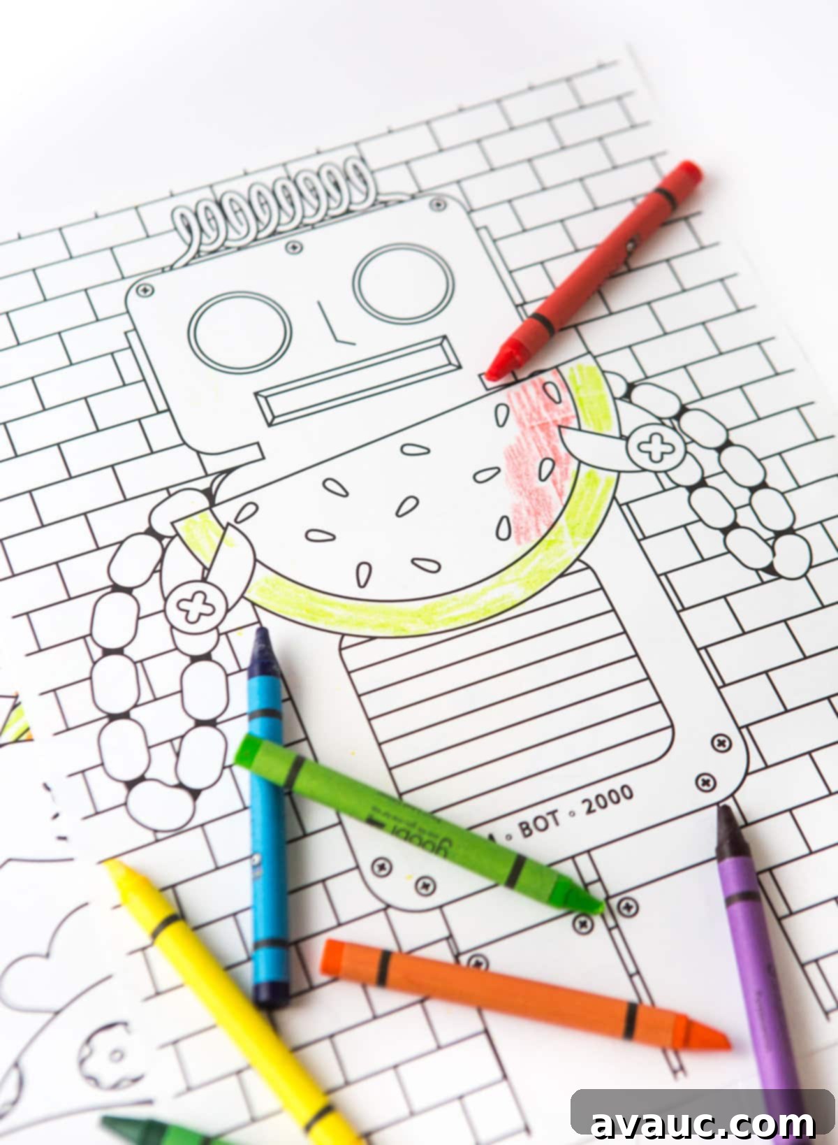 Fun Robot Coloring Pages to Print 2 A collection of diverse, friendly robot coloring pages ready for printing.