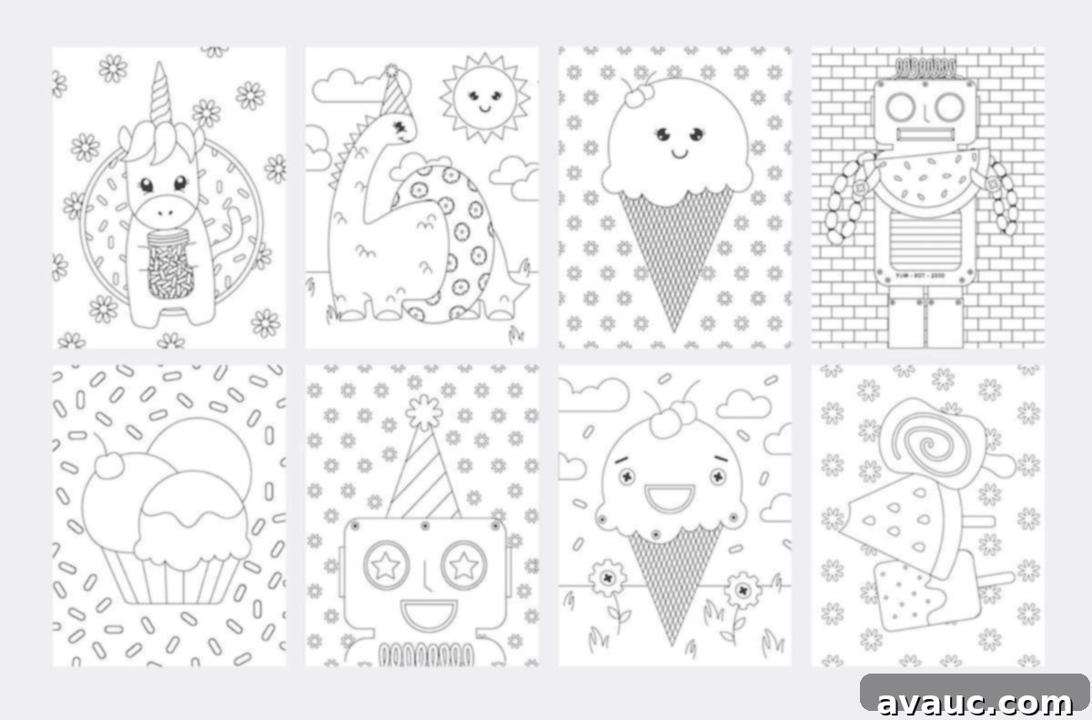 8 Free Printable Coloring Pages for Little Artists 3 Child happily coloring a printable page with crayons, highlighting screen-free entertainment and engagement