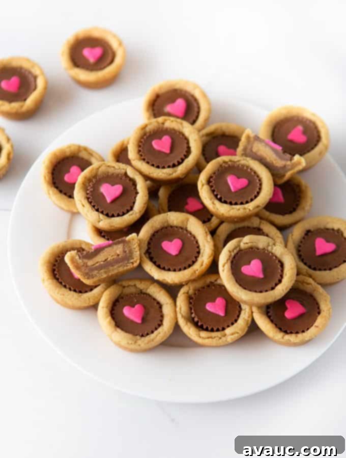 Easy Reeses Peanut Butter Valentines Cookie Cups