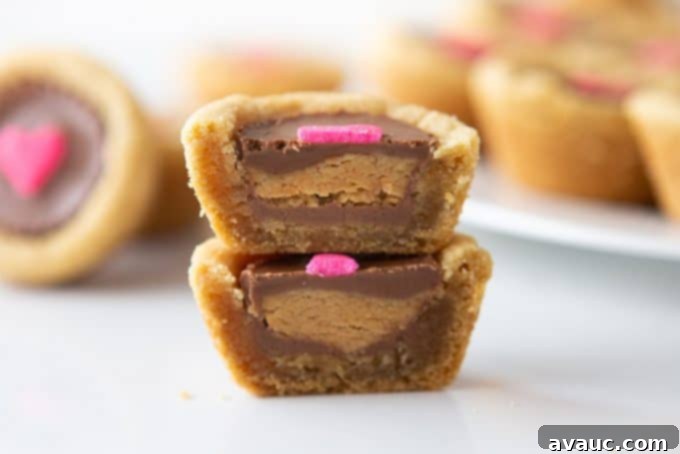 Ingredients for Reese's Peanut Butter Valentines Cookie Cups