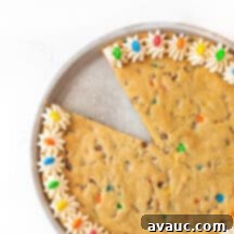 Ultimate Chewy M&M Cookie Cake 14 Chewy M&M Cookie Cake with vanilla buttercream and colorful M&M candies