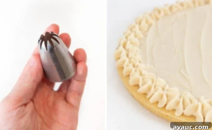 large star piping tip for sugar cookie cake