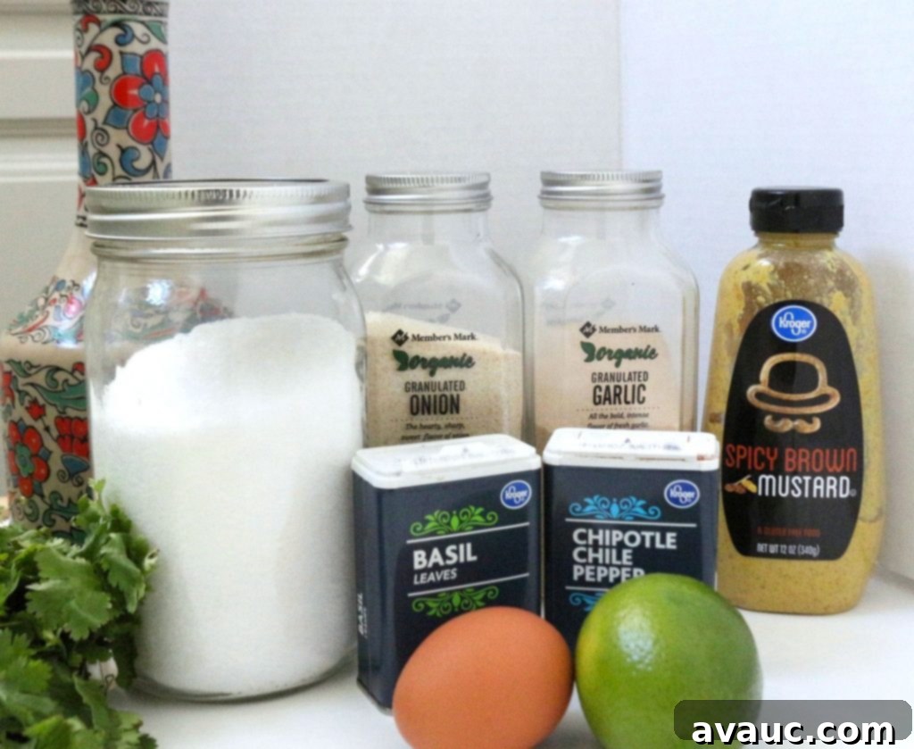 Spicy and creamy homemade chipotle ranch dressing in a bowl with fresh ingredients