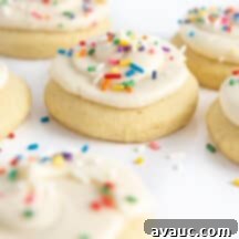Delicious fluffy sugar cookies with creamy buttercream frosting