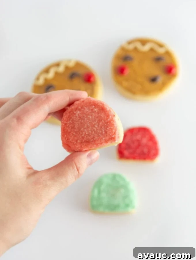 mini gumdrop shaped sugar cookies in various colors