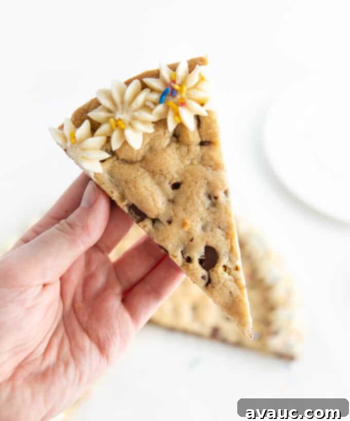 The Grand Birthday Cookie Cake 3 slice of giant birthday cookie cake