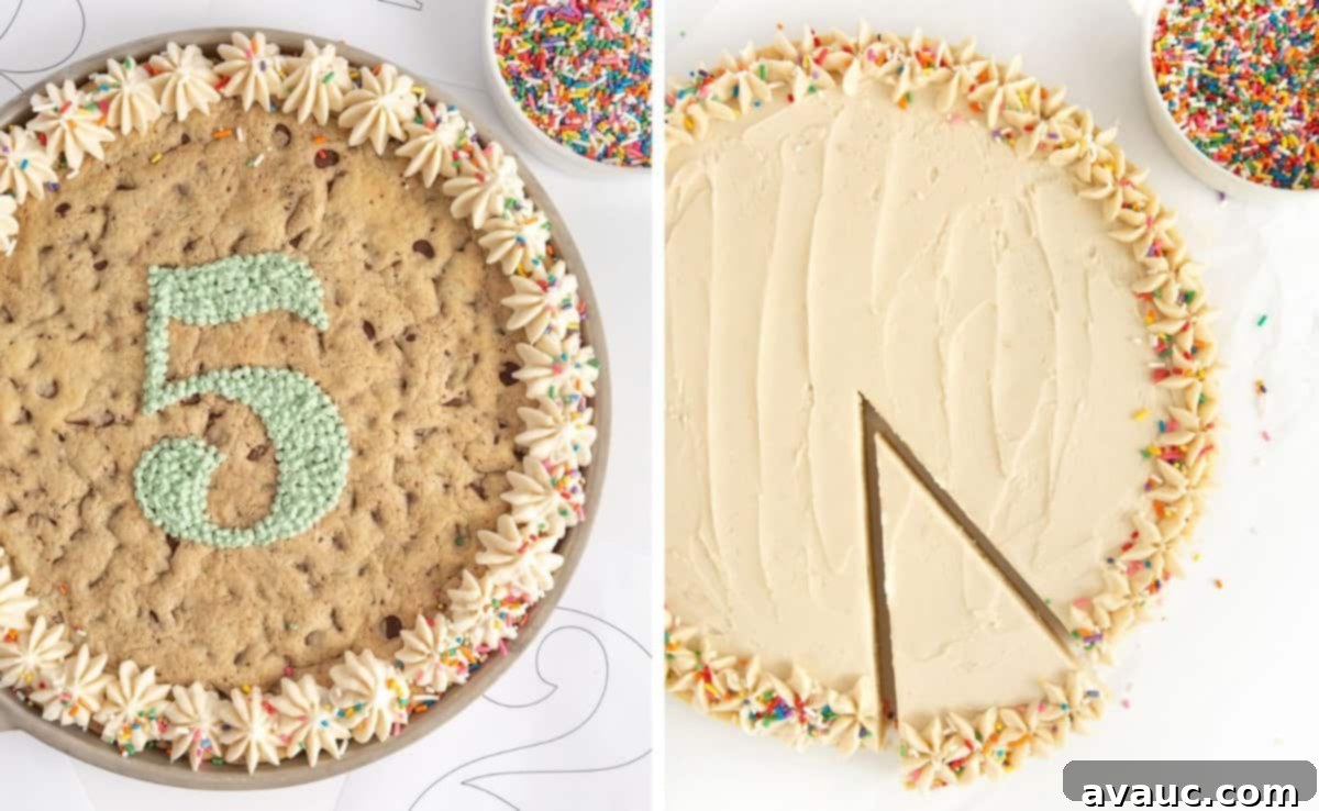 Unbelievably Chewy Gluten-Free Cookie Cake 11 how to decorate chocolate chip cookie cake