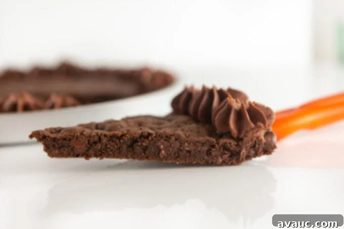 Decadent Triple Chocolate Cookie Cake 5 slice of triple chocolate cookie cake