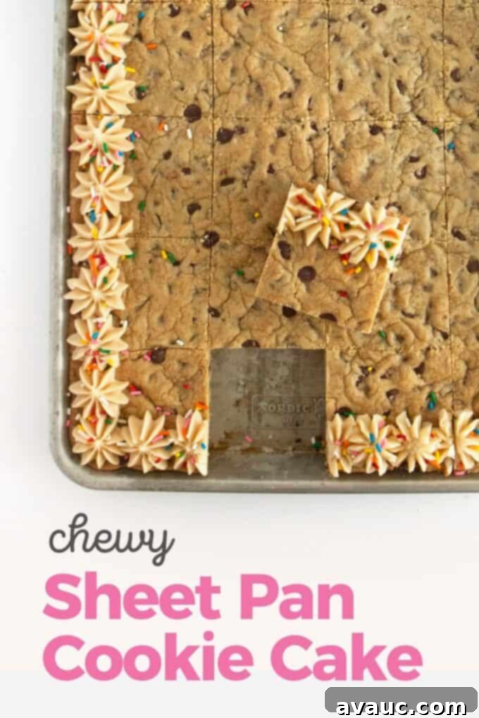 Giant Cookie Bar 2 sheet pan cookie cake