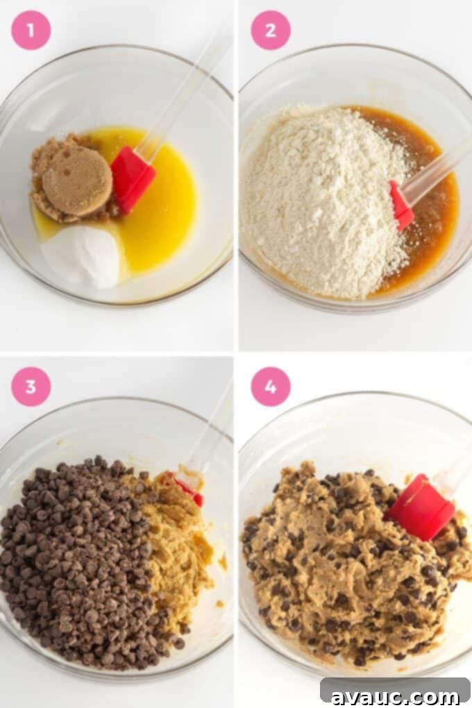 Giant Cookie Bar 7 step by step on how to make sheet pan cookie cake