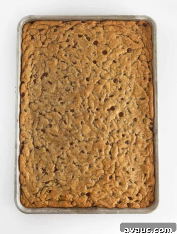 Giant Cookie Bar 8 baked sheet pan cookie cake