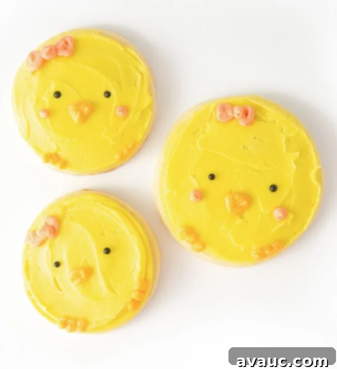 7 Delightful Easter Cookie Designs, Made Easy 13 Yellow decorated sugar cookies made to look like cute baby chicks