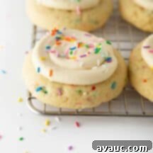 Frosted Funfetti Cookies 11 Frosted Birthday Cake Cookies