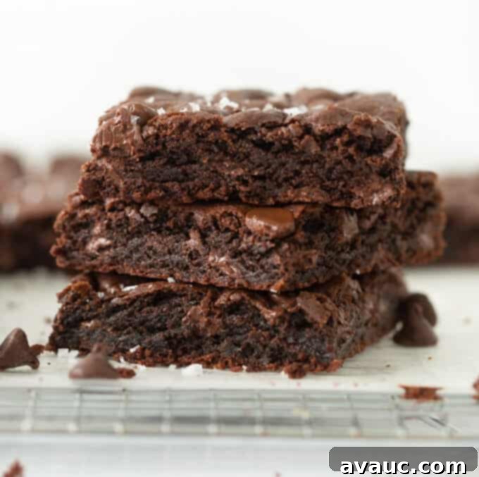 stack of double chocolate cookie bars