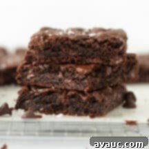 stack of double chocolate cookie bars