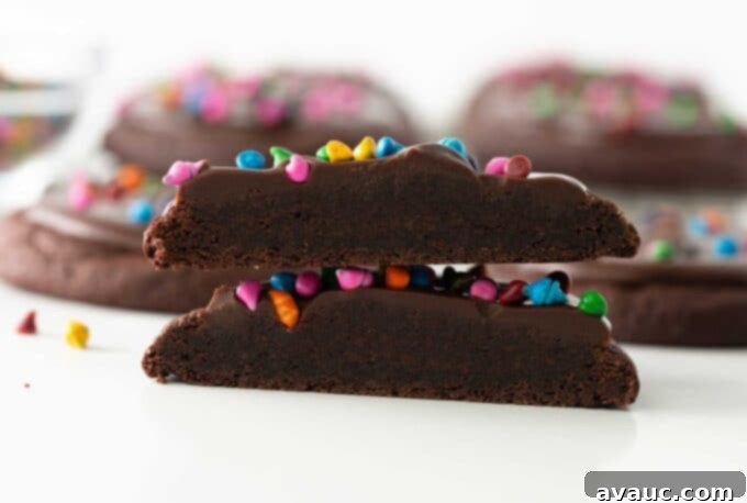 Fudgy Cosmic Brownie Cookies 3 cosmic brownie cookie fudgy dense texture