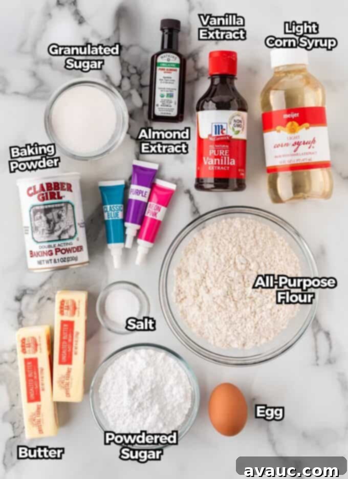 Bite-Sized Sugar Cookies 4 mini sugar cookie ingredients