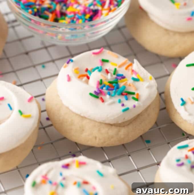 Bite-Sized Sugar Cookies 9 fluffy dairy free sugar cookies with rainbow sprinkles