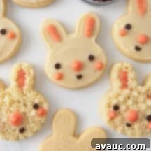 easter bunny face sugar cookies