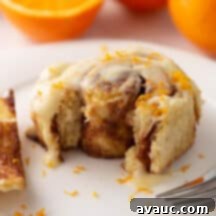 One-Hour Citrus Cinnamon Buns 19 Gooey orange cinnamon rolls with cream cheese frosting