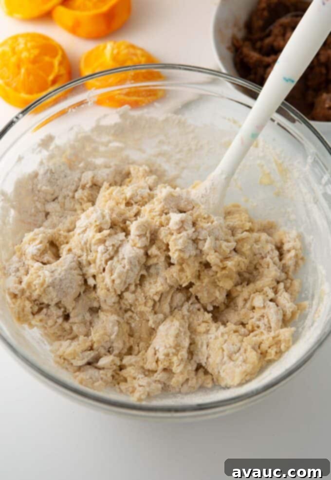 One-Hour Citrus Cinnamon Buns 7 Orange cinnamon roll dough unmixed