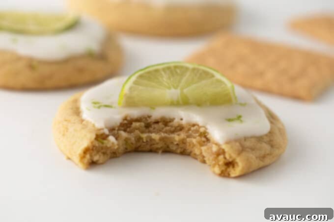 chewy key lime cookies with bite