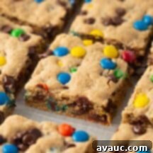 Kitchen Sink Cookie Bars 9 monster cookie bar squares in 9x13 pan
