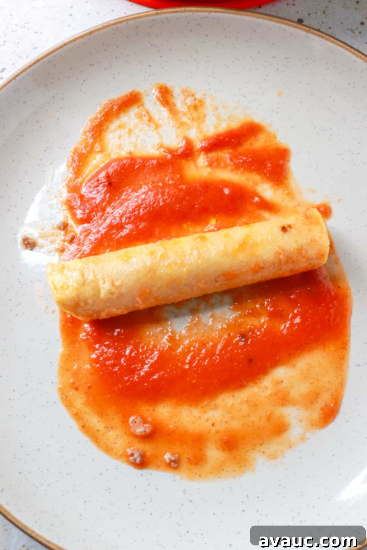 one rolled entomatada