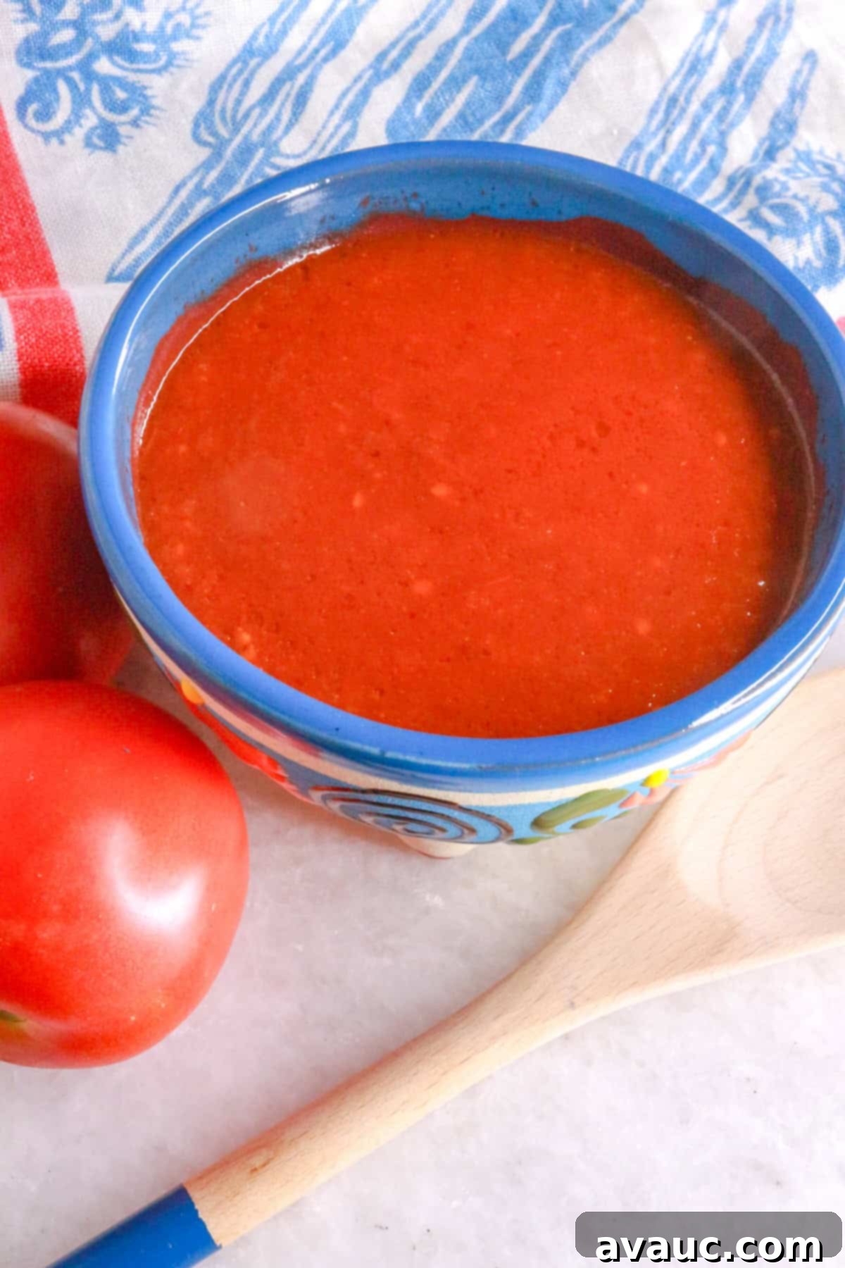Smoky chipotle salsa in a salsa bowl with tomatoes beside it