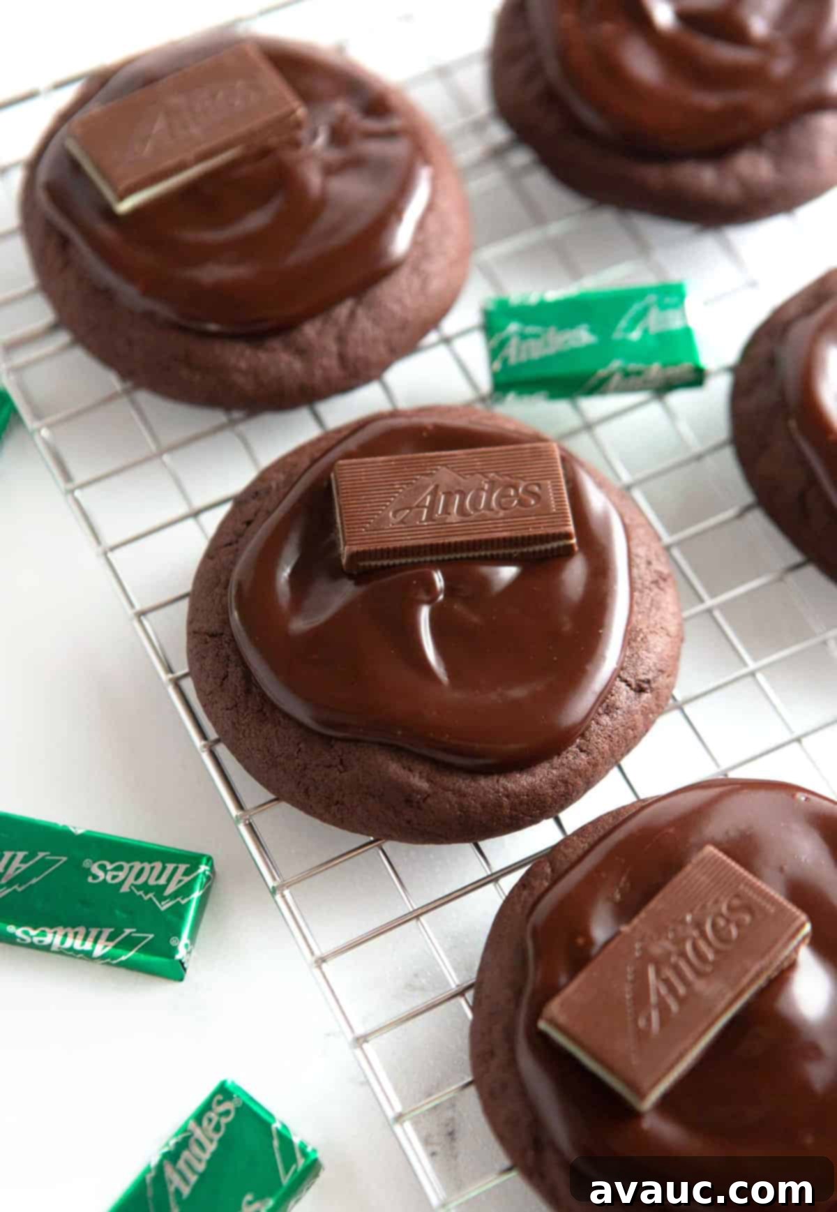 fudgy andes mint cookies
