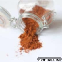 A vibrant mix of homemade taco seasoning, ready to be used
