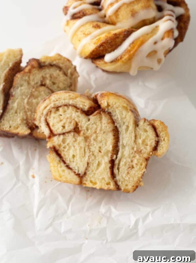 Effortless Cinnamon Swirl Knots 4 swirled cinnamon roll muffin