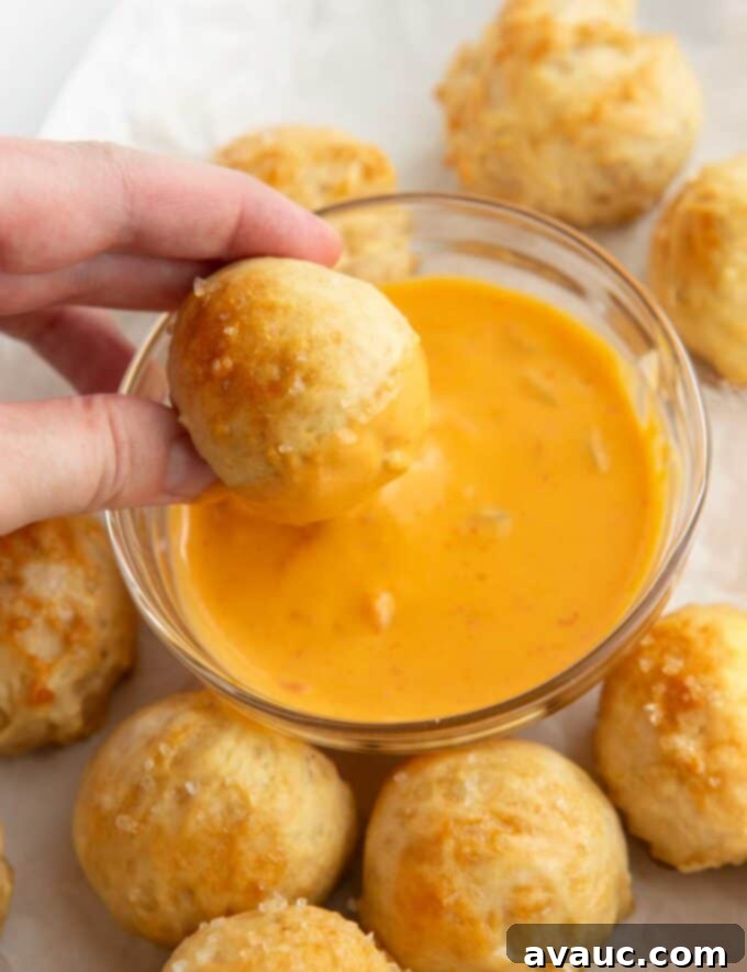 Effortless Soft Pretzel Bites 12 dipping pretzel bite in cheese