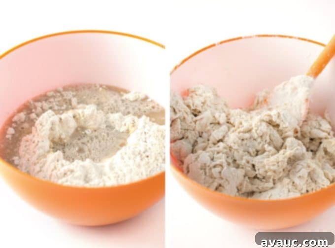 Effortless Soft Pretzel Bites 6 mixing dough in a bowl