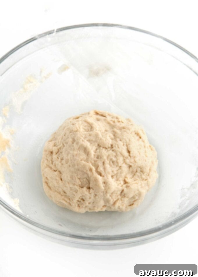 Effortless Soft Pretzel Bites 7 bowl of pretzel bite dough