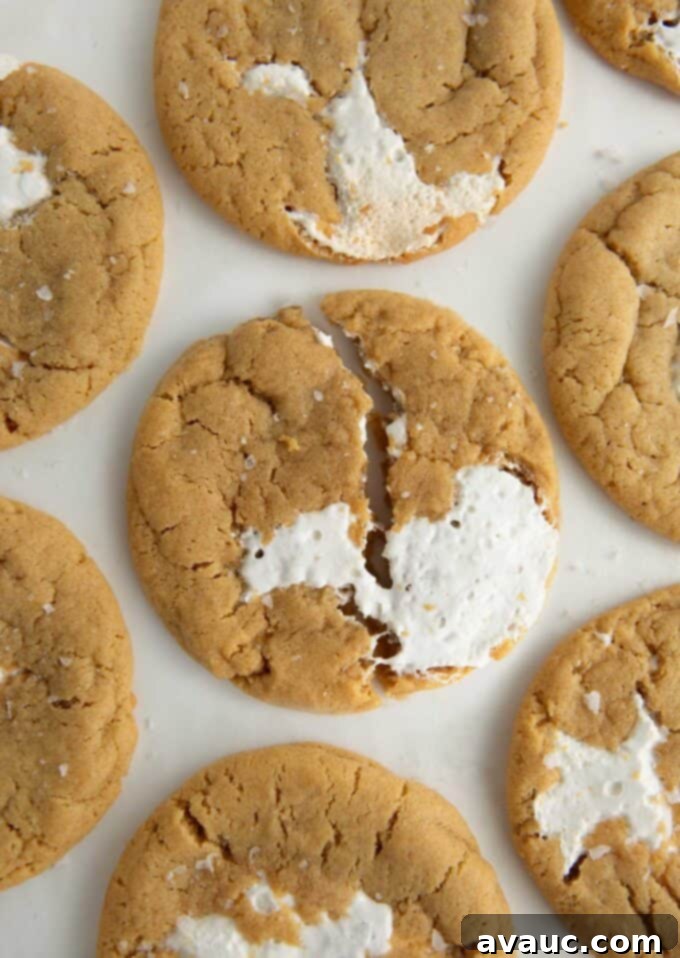 Chewy fluffernutter cookies