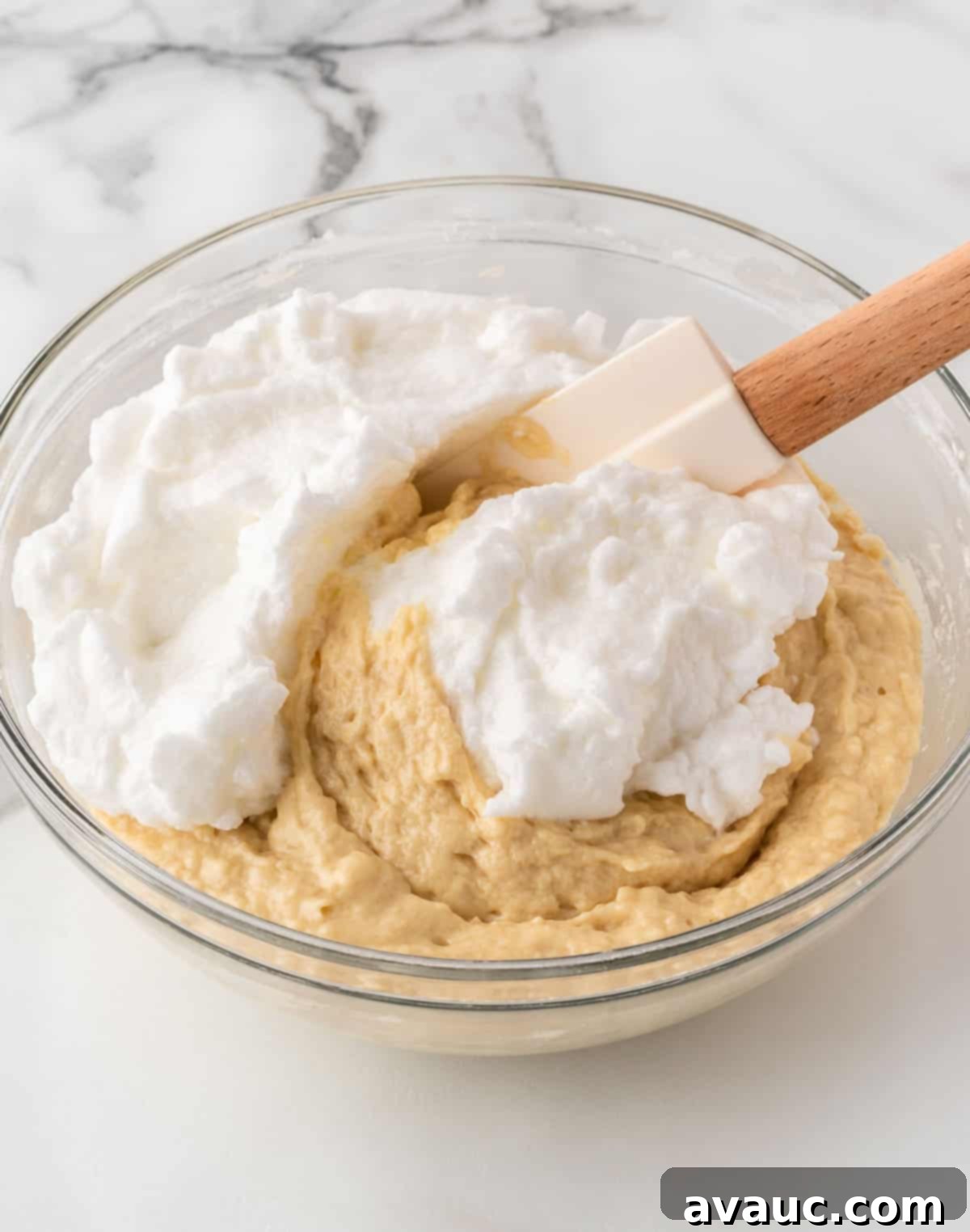 Sweet Morning Chocolate Chip Waffles 10 Gently folding whipped egg whites into crispy waffle batter.