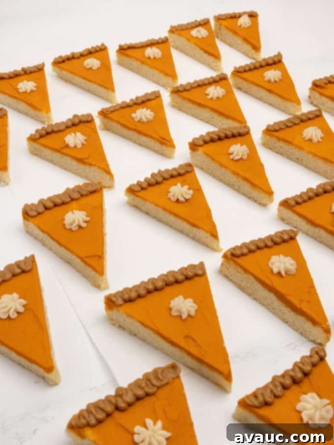 sugar cookie bar decorated as slice of pumpkin pie