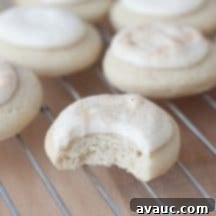 Soft Maple Cinnamon Sugar Cookies with Cream Cheese Maple Glaze